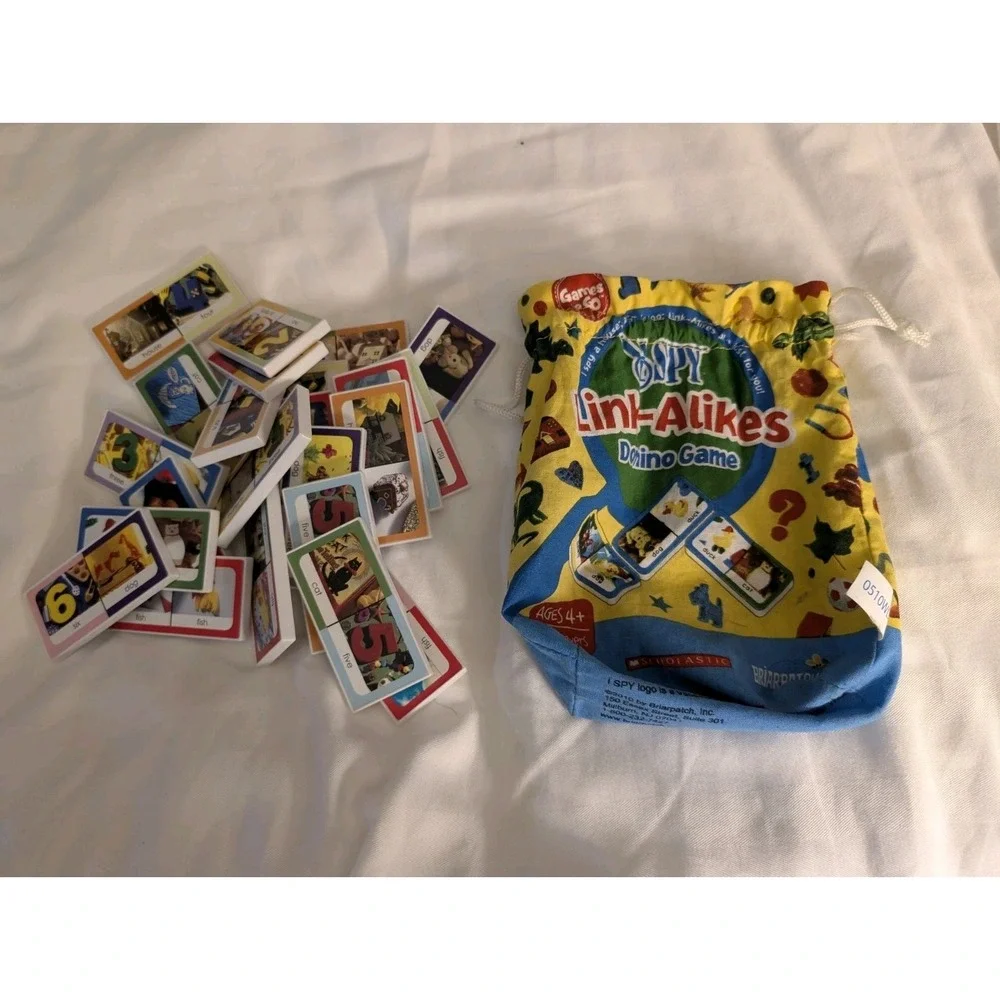 I Spy Link-Alikes Tile Domino Game Briarpatch Scholastic‎ 2010 Complete w/ Bag